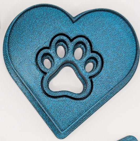 Cookie Cutter - Heart with Paw Print